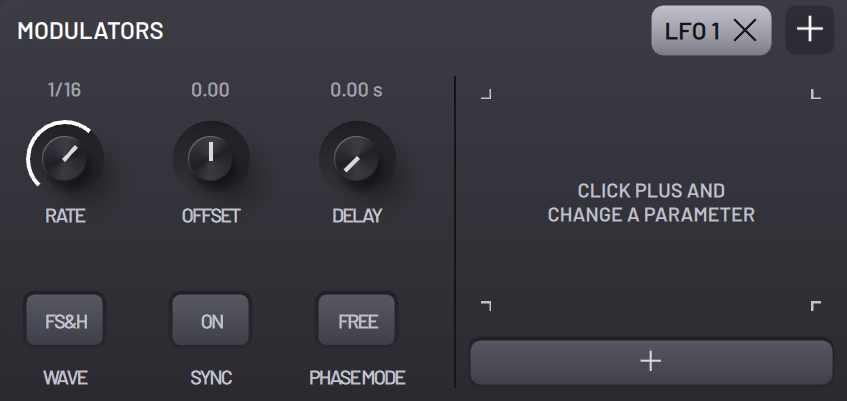 BAM Device Rack LFO Modulator device