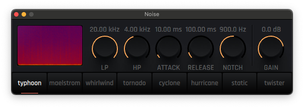 Noise engine interface