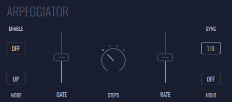 FRMS Arpeggiator Panel