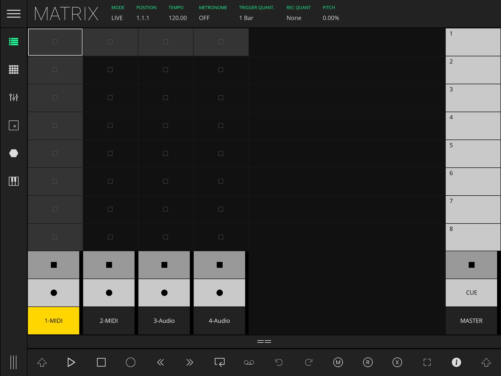 LK Matrix Module default empty state overview