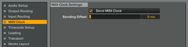 Traktor midi clock settings