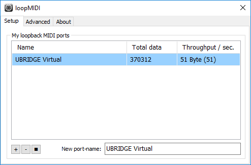 loopMIDI virtual port