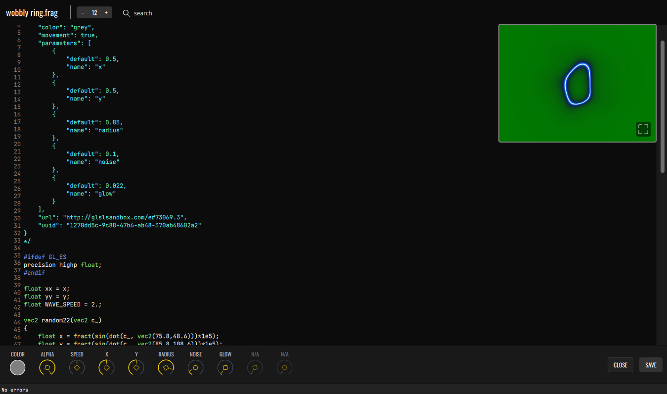 VS's Material Editor